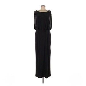 Xscape Joanna Chen Formal Evening Maxi Dress Beaded Charcoal Grey Women's 6